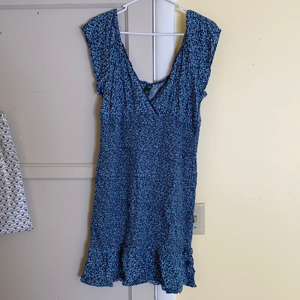 Floral blue target dress